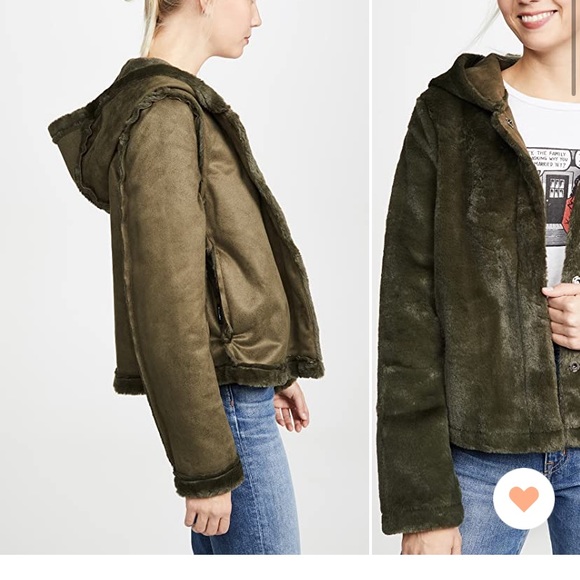 L reversible faux fur/faux suede hooded jacket - Picture 2 of 6